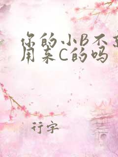 你的小B不就是用来C的吗