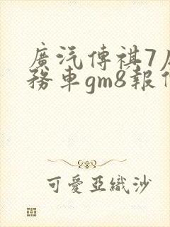 广汽传祺7座商务车gm8报价
