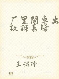 厂里开车出了事故谁来赔