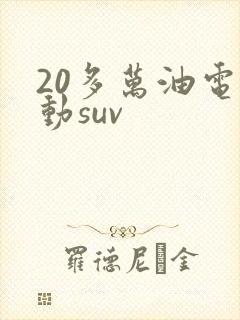20多万油电混动suv