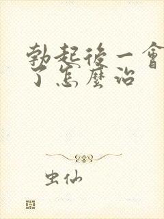 勃起后一会就软了怎么治