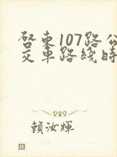 启东107路公交车路线时间表