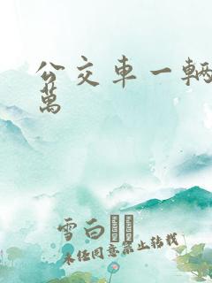 公交车一辆多少万