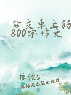 公交车上的故事800字作文