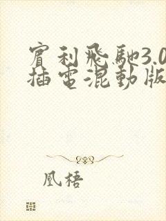 宾利飞驰3.0插电混动版