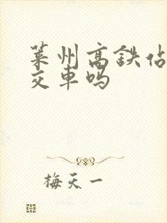 莱州高铁站有公交车吗
