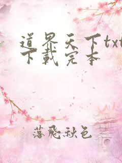 道界天下txt下载完本