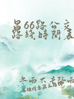 昌66路公交车路线时间表