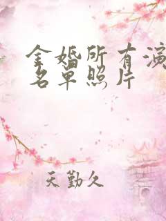 金婚所有演员表名单照片