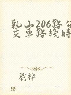 乳山206路公交车路线时间表