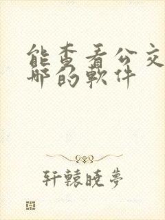 能查看公交车到哪的软件