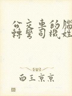 公交车的脑筋急转弯司机姓什么