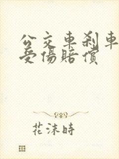 公交车刹车乘客受伤赔偿