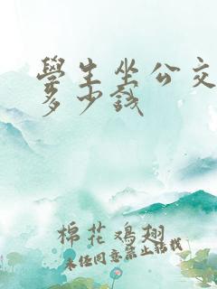 学生坐公交车要多少钱