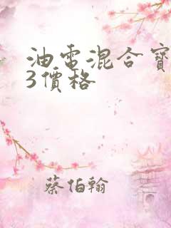 油电混合宝马x3价格