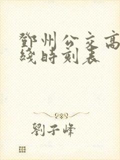 邓州公交高铁专线时刻表