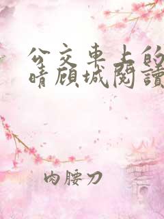公交车上的诗请晴顾城阅读