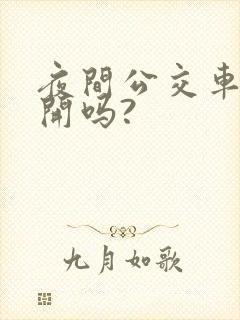 夜间公交车白天开吗?