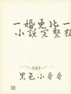 一婚更比一婚高 小说完整板