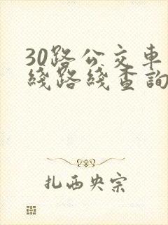30路公交车路线路线查询时间