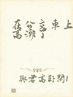 在公交车上被摸高潮了