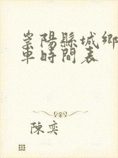 崇阳县城乡公交车时间表