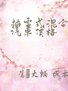 插电式混合动力汽车价格
