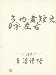 多肉黄短文300字左右
