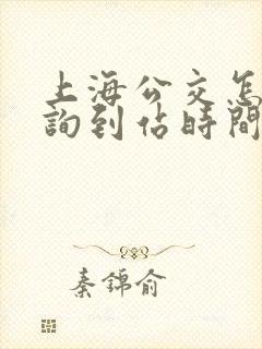 上海公交怎样查询到站时间