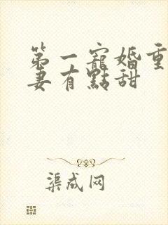 第一宠婚重生娇妻有点甜