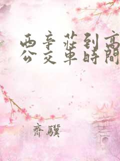 西辛庄到高铁站公交车时间表