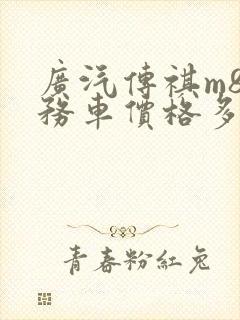 广汽传祺m8商务车价格多少钱