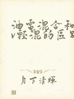 油电混合和48v轻混的区别