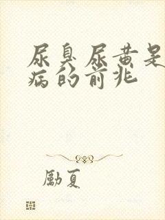 尿臭尿黄是什么病的前兆