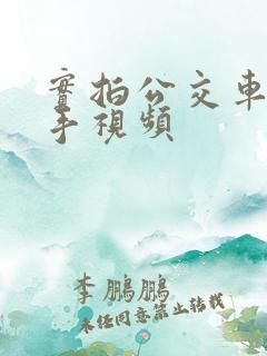 实拍公交车咸猪手视频
