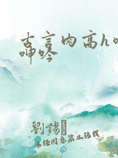 古言肉高h喷汁呻吟