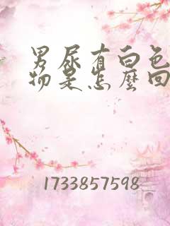 男尿有白色沉淀物是怎么回事