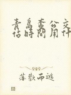 青岛查公交车到站时间用什么软件
