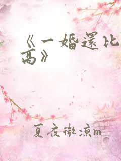 《一婚还比一婚高》