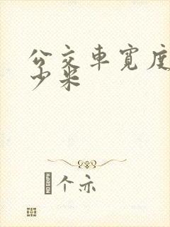 公交车宽度是多少米