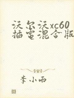 沃尔沃xc60插电混合版价格