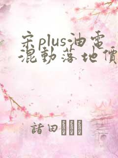 宋plus油电混动落地价明细
