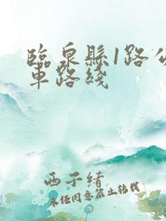 临泉县1路公交车路线