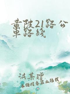 黄陂21路公交车路线