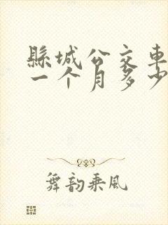 县城公交车司机一个月多少钱