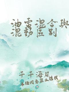 油电混合与油电混动区别