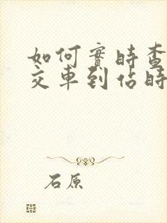 如何实时查看公交车到站时间