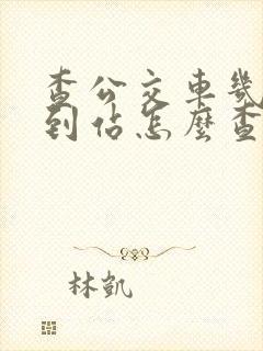 查公交车几分钟到站怎么查询