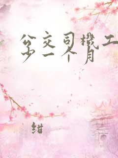 公交司机工资多少一个月