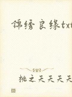 锦绣良缘txt